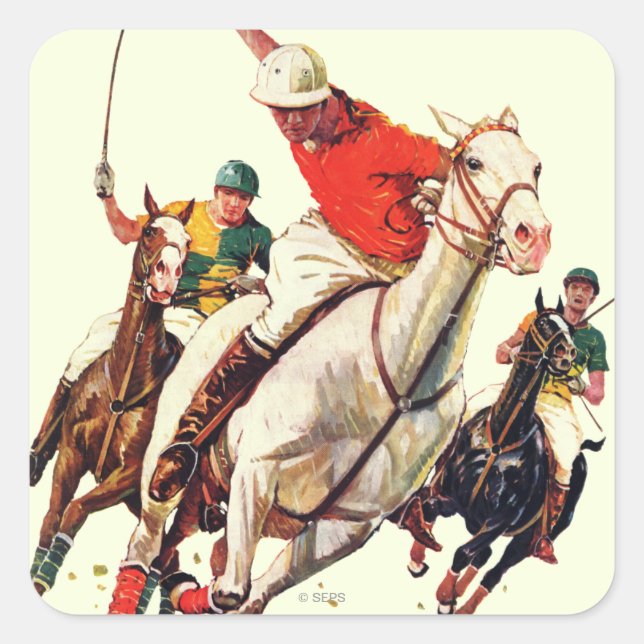 Polo Match Square Sticker (Front)