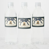Polo Plaid Teddy Bear Navy Bow Baby Shower Favors