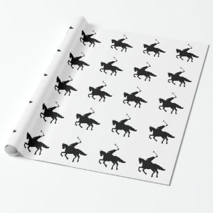 Polo Player and Horse Wrapping Paper