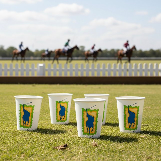Polo Player Paper Cups (Creator Uploaded)