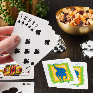 Polo Player Silhouette Modern Horseback Sports Playing Cards