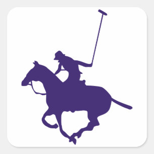 Polo Player Square Sticker
