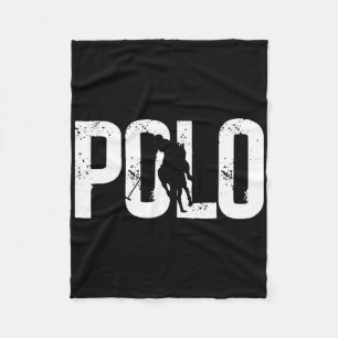 Polo Players Horseback Riding Horse Equestrian Spo Fleece Blanket