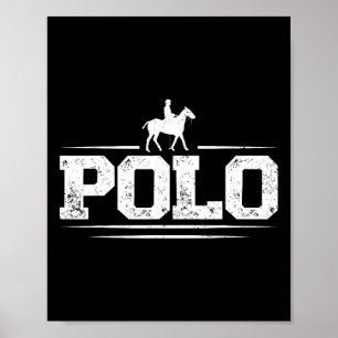 Polo Players Horseback Riding Horse Equestrian Spo Poster
