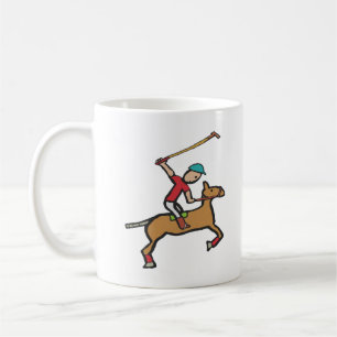 Polo Playing Horse and Rider Coffee Mug