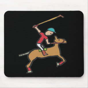 Polo Playing Horse and Rider Mouse Mat