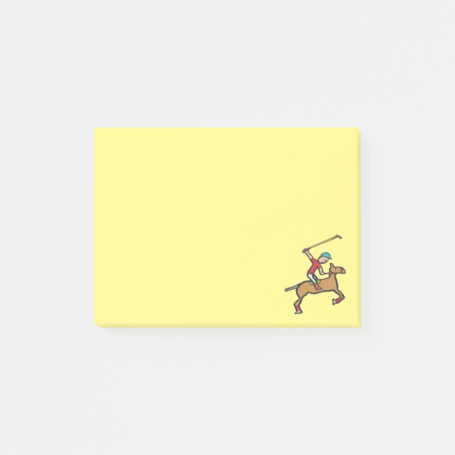 Polo Playing Horse and Rider Post-it Notes (Front)