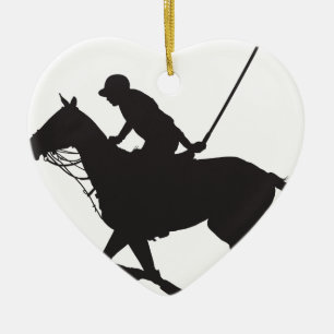 Polo Pony Silhouette Ceramic Tree Decoration