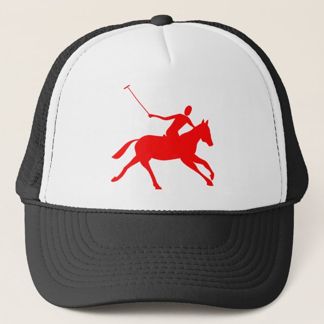 Polo - Red Trucker Hat (Front)
