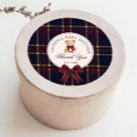 Polo Teddy Bear Christmas Bow Plaid Thank you Classic Round Sticker<br><div class="desc">Polo Teddy Bear Christmas Bow Plaid Thank you Classic Round Sticker
Matching items available.</div>