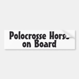 Polocrosse Horse on Board Bumper Sticker