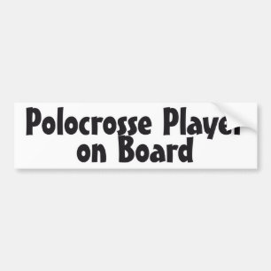 Polocrosse Player on Board Bumper Sticker