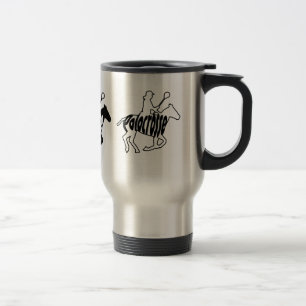 Polocrosse - Polocrosse Player Outline Travel Mug