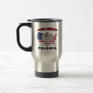 Polonia Texas Polish American Travel Mug