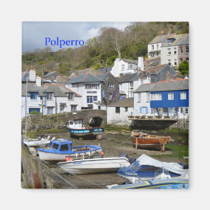 Polperro Cornwall England Low Tide Magnet