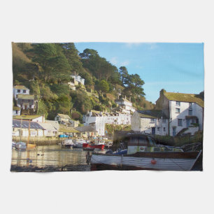 Polperro Cornwall England Tea Towel