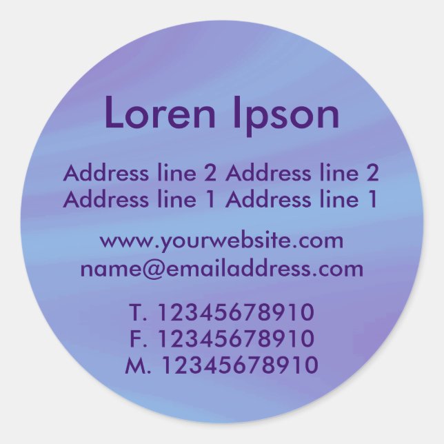 Polshed Sky Business / Profile Classic Round Sticker (Front)