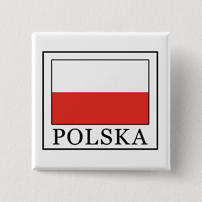 Polska 15 Cm Square Badge (Front)