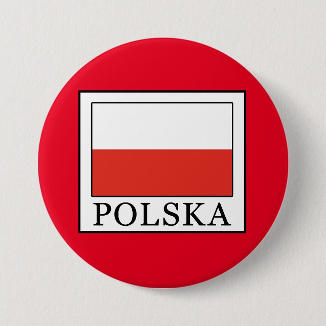 Polska 7.5 Cm Round Badge (Front)