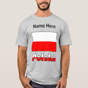 Polska and Polish Flag Personalised Men's  T-Shirt