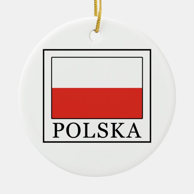 Polska Ceramic Tree Decoration (Front)