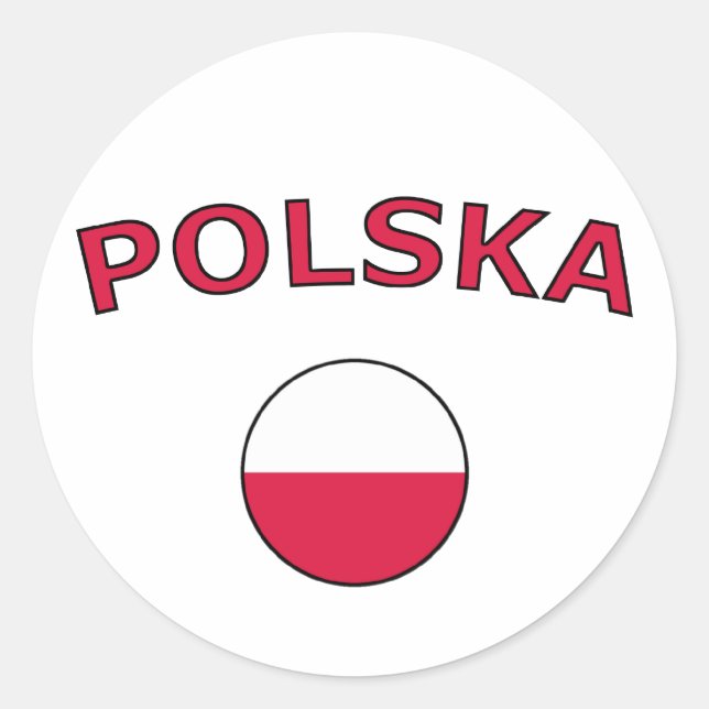 Polska Classic Round Sticker (Front)