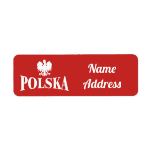 Polska Eagle Custom Mailing Address Label