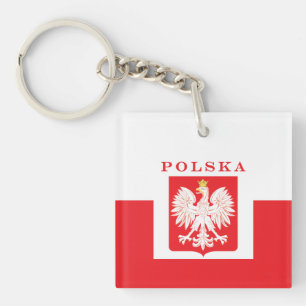 Polska Eagle Red Shield Key Ring