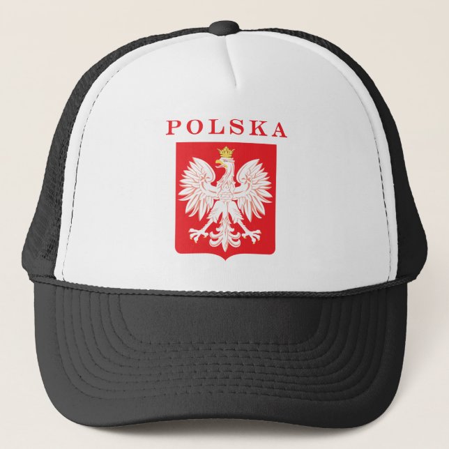 Polska Eagle Red Shield Trucker Hat (Front)