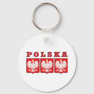 Polska Eagle Shields Key Ring