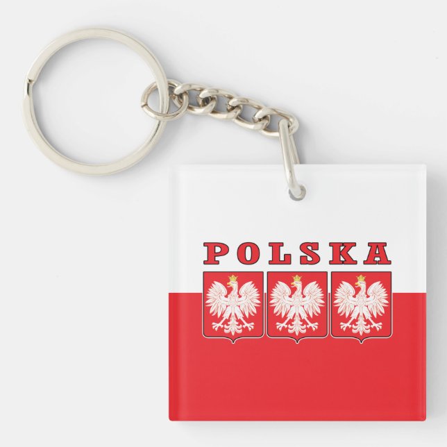 Polska Eagle Shields Key Ring (Front)