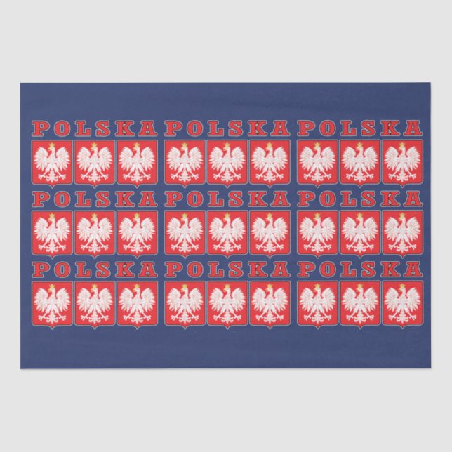 Polska Eagle Shields Tissue Paper (Front)