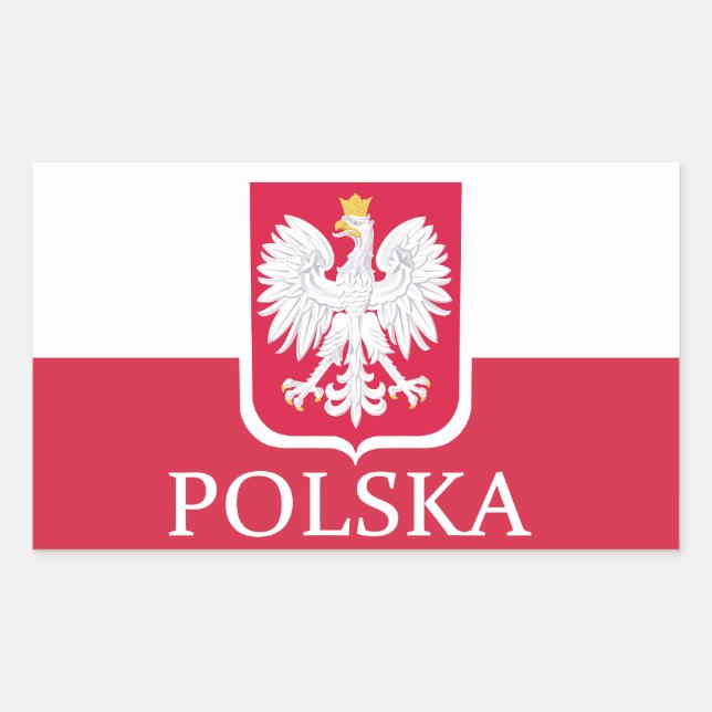 Polska Flag Coat of Arms Stickers (Front)