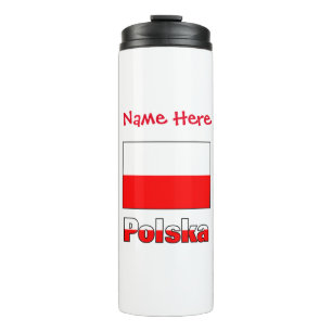 Polska Flag Personalised Thermal Tumbler