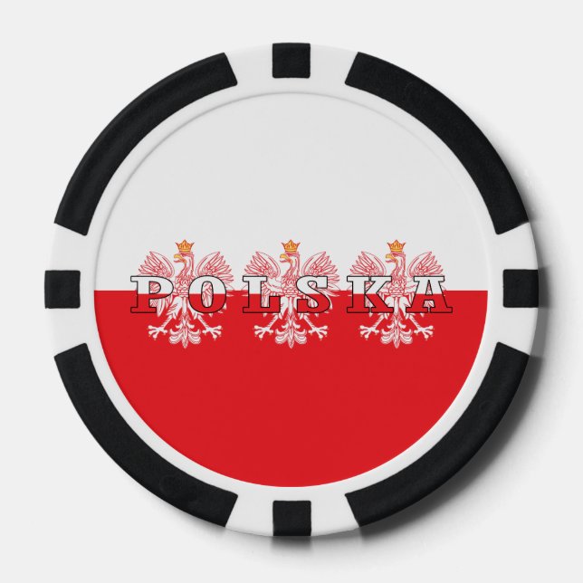 Polska Flag Red Eagles Poker Chips (Front)