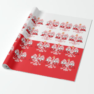 Polska Flag Red Eagles Wrapping Paper