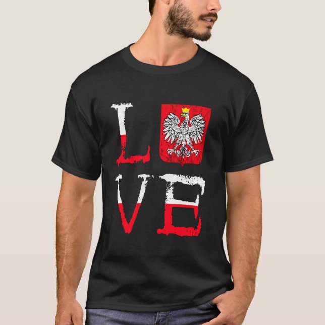 Polska Love Poland Lover Polish Eagle Polish Pride T-Shirt (Front)