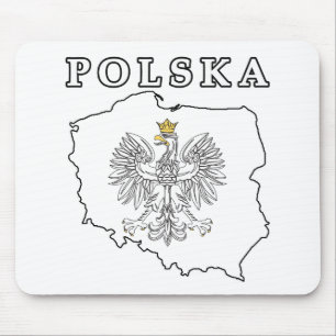 Polska Map With Eagle Mouse Mat