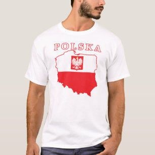 Polska Map With Eagle T-Shirt