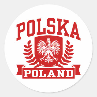 Polska Poland Classic Round Sticker