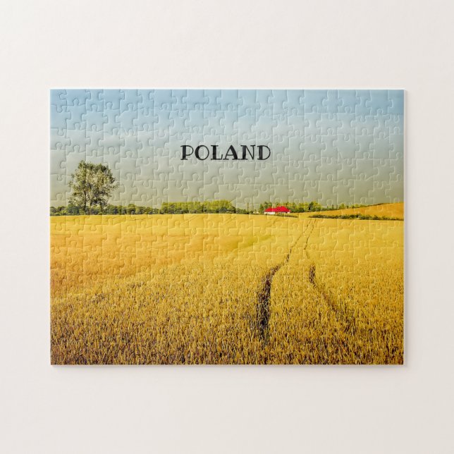 Polska Poland Countryside village field landscape Jigsaw Puzzle (Horizontal)