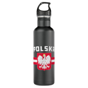 Polska Poland Flag Polish White Eagle  710 Ml Water Bottle
