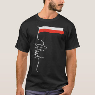 Polska Poland White Eagle Crown Polish White andf  T-Shirt