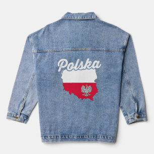 Polska Polish Poland 1 Denim Jacket