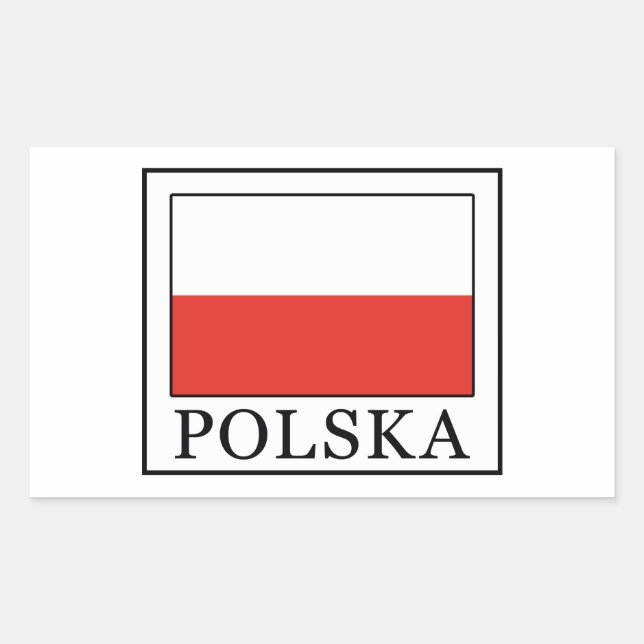Polska Rectangular Sticker (Front)