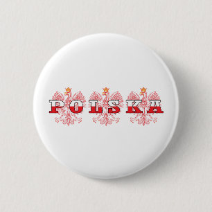 Polska Red Eagles 6 Cm Round Badge