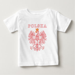 Polska With Red Polish Eagle Baby T-Shirt