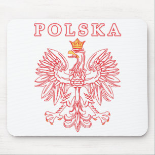 Polska With Red Polish Eagle Mouse Mat