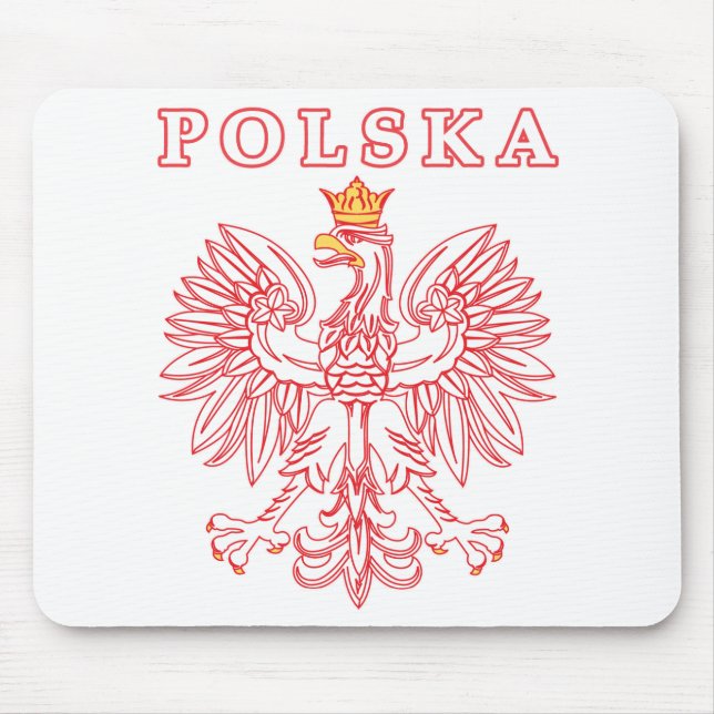 Polska With Red Polish Eagle Mouse Mat (Front)