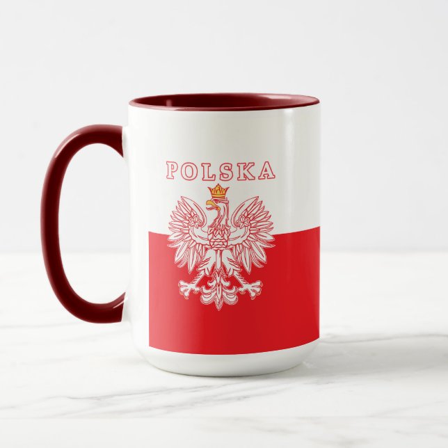 Polska With Red Polish Eagle Mug (Left)